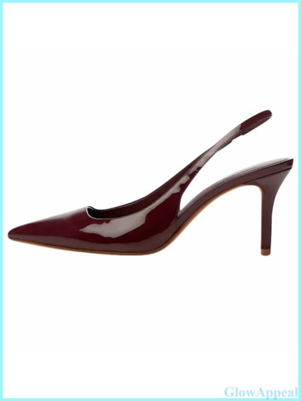 Women's Slingback Kitten Heel Pointed Toe Patent Dress Pumps